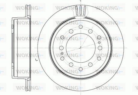 Диск тормозной задний (кратно 2) (Remsa) Toyota LC120 LC150 Prado (D6956.10) woking d695610