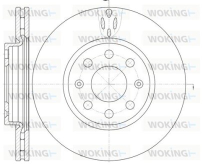 Диск гальмівний передній (кратно 2) (Remsa) Opel Corsa D E / Punto 08> 13> (D6981.10) woking d698110