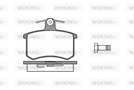 Колодки тормозные диск. задн. (Remsa) Audi 80, 100 (P0353.00) woking p035300