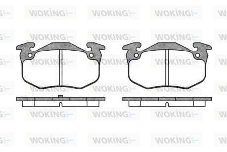 Колодки гальмівні диск. задн. (Remsa) Renault Megane I, Peugeot 306 (P0443.50) woking p044350