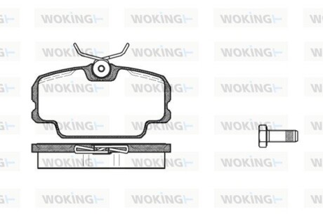 Колодки тормозные woking p0453.00