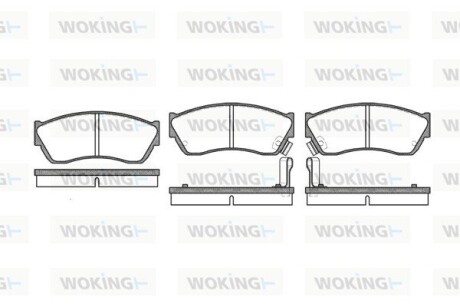 Колодки тормозные woking p0473.22