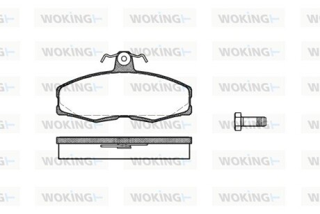 Колодки тормозные woking p0543.00