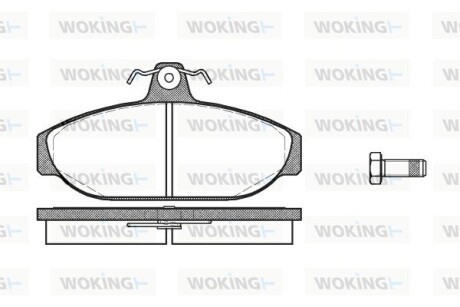 Колодки тормозные woking p0563.00