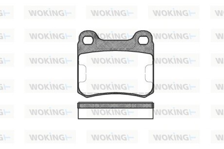 КОЛОДКИ ГАЛЬМІВНІ woking p0573.00