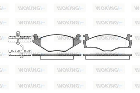 Колодки тормозные woking p0713.00