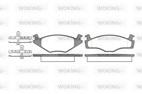 КОЛОДКИ ГАЛЬМІВНІ woking p0713.10