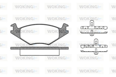 Колодки тормозные woking p0713.20