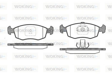 Колодки тормозные woking p0723.10