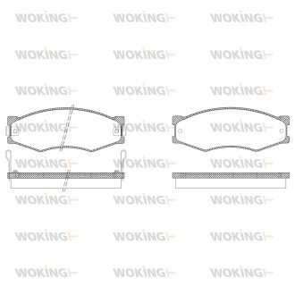 Колодки гальмівні woking p0843.02