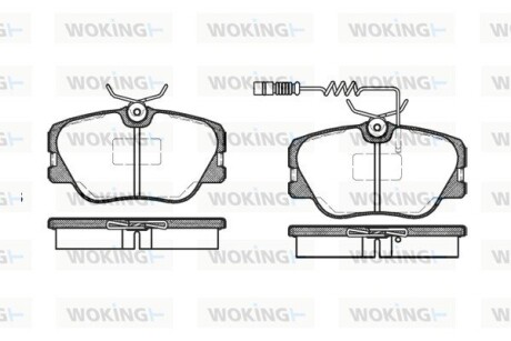 КОЛОДКИ ГАЛЬМІВНІ woking p0893.02