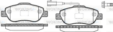 Колодки гальмівні диск. перед. (Remsa) VAG Golf VII Passat B8 Tiguan II / PSA Nemo Bipper 08> / Fiat Doblo I / Opel Corsa D (P10003.11) woking p1000311