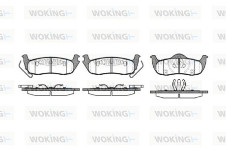 Колодки тормозные диск. задн. (Remsa) Jeep Commander 3.0 05-10,Jeep Commander 3.7 05-10 (P10063.10) woking p1006310