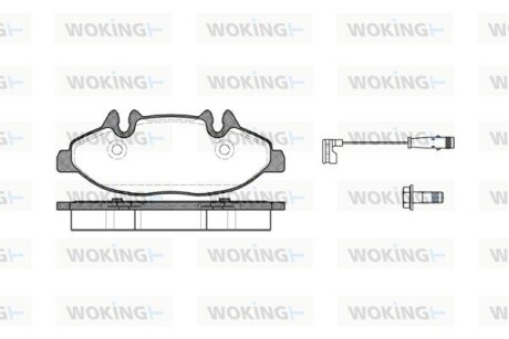 Колодки гальмівні диск. перед. (Remsa) MB Vito 639 (P10093.02) woking p1009302