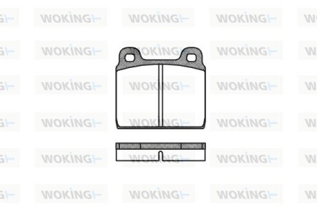 Колодки тормозные woking p1023.00