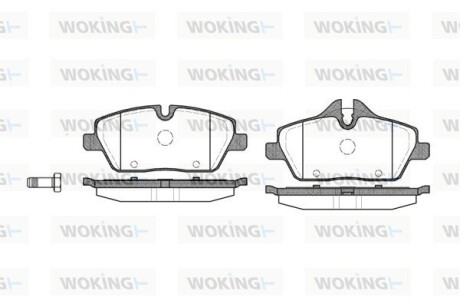 Колодки гальмівні диск. перед. (Remsa) Mini Cooper, One, Clubman 08> (P10313.00) woking p1031300