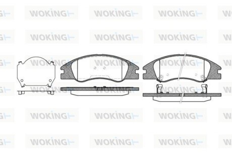 Колодки гальмівні диск. перед. (Remsa) Kia Cerato 04>08 (P10343.02) woking p1034302