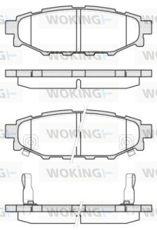 Колодки гальмівні диск. задн. (Remsa) Subaru Forester (sh) 2.0 08-,Subaru Forester (sh) 2.5 08- (P10363.12) woking p1036312