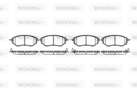 Колодки гальмівні диск. перед. (Remsa) Subaru Forester 13> / Legasy, Outback 09> / Tribeca 06> (P10373.02) woking p1037302