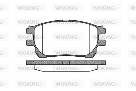 Колодки тормозные woking p10433.00