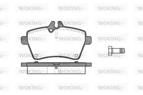 Колодки гальмівні диск. перед. (Remsa) MB A-class 04>12, B-class 05>11 Bosch ver. (P10443.00) woking p1044300