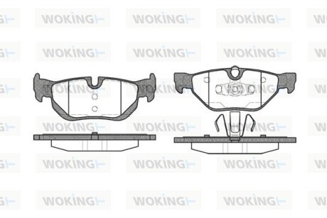 Колодки тормозные диск. задн. (Remsa) BMW 1e87 1.6i 2.0i (06-12) (P10453.00) woking p1045300