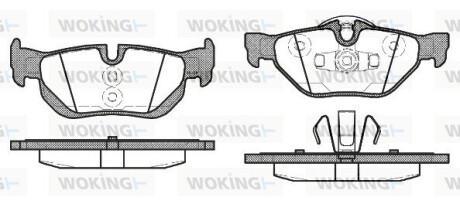 Колодки гальмівні диск. задн. (Remsa) BMW 1e87 2.0i 2.0d (06-12) (P10453.10) woking p1045310