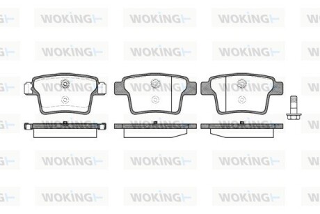 Колодки гальмівні диск. задн. (Remsa) Ford Mondeo III (P10493.10) woking p1049310