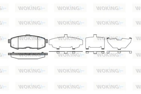 Колодки гальмівні woking p1060300