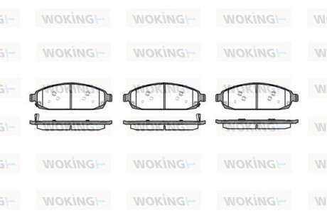 Колодки тормозные диск. перед. (Remsa) Jeep Grand Cherokee 05>10 (P10733.02) woking p1073302