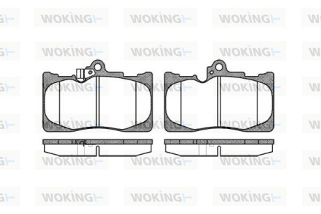 КОЛОДКИ ГАЛЬМІВНІ woking p10803.02