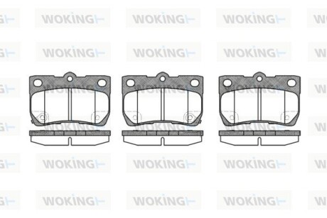 Колодки гальмівні диск. задн. (Remsa) Lexus Gs (grs19_, uzs19_, urs19_) 3.0 05-11 (P10813.02) woking p1081302