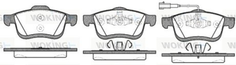 Колодки гальмівні диск. перед. (Remsa) Fiat Doblo 1.3 09-,Fiat Doblo 1.3 10-,Fiat Doblo 1.4 09- (P10833.01) woking p1083301