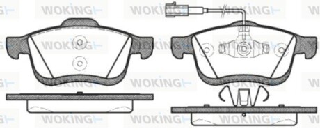 КОЛОДКИ ГАЛЬМІВНІ woking p10833.22