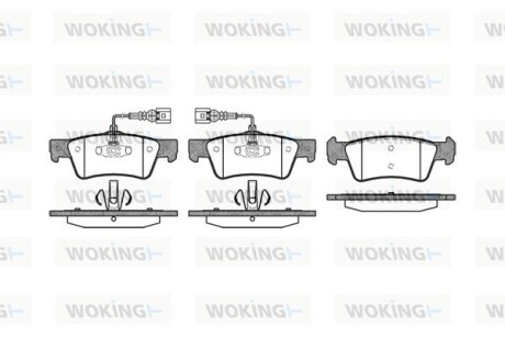 Колодки тормозные диск. задн. (Remsa) VW T5 ATE ver. (P10873.02) woking p1087302