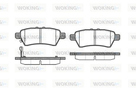 Колодки тормозные диск. задн. (Remsa) Nissan Navarra Pathfinder 05> (P10883.01) woking p1088301