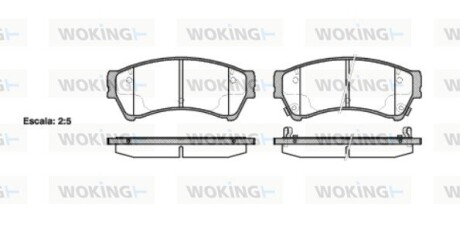 Колодки тормозные woking p10963.02