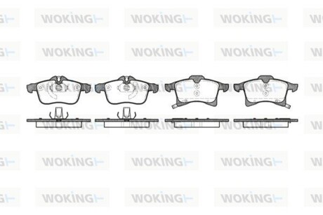 Колодки тормозные диск. перед. (Remsa) Opel Astra H / Zafira A B / Corsa C D E / Combo / Meriva A B (P11363.02) woking p1136302