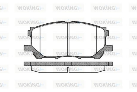 Колодки тормозные диск. перед. (Remsa) Lexus RX300-330-350 03>08, 08>15 (P11393.00) woking p1139300