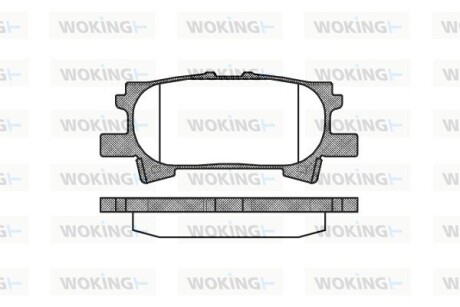 Колодки гальмівні диск. задн. (Remsa) Lexus RX 300-330-350 03>08 Sumitomo ver. (P11403.00) woking p1140300