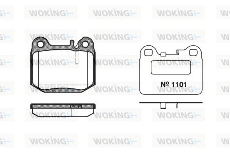 Колодки гальмівні woking p1143.40