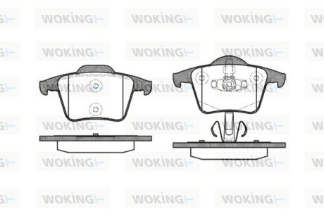 Колодки тормозные диск. задн. (Remsa) Volvo XC90 (02-15) (P11443.00) woking p1144300