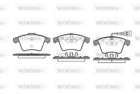 Колодки тормозные диск. перед. (Remsa) VW T5 ATE ver. (P11453.01) woking p1145301