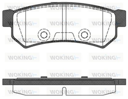 Колодки тормозные диск. задн. (Remsa) Chevrolet Lacetti 05> (P11483.10) woking p1148310