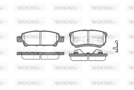 Колодки тормозные диск. задн. (Remsa) Citroen C-crosser 2.2 07-,Citroen C-crosser 2.4 07- (P11513.02) woking p1151302