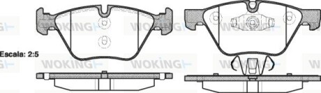 Колодки тормозные woking p11523.10