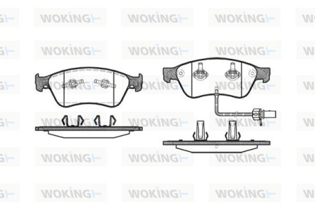 Колодки тормозные woking p11563.02