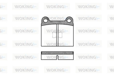 Колодки тормозные woking p1173.00