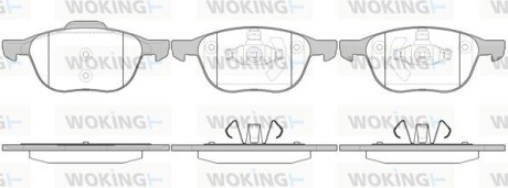 Колодки гальмівні диск. перед. (Remsa) Ford C-max 1.6 07-10,Ford C-max 1.8 07-10 (P11823.00) woking p1182300