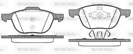 Колодки гальмівні диск. перед. (Remsa) Ford C-max ii 1.0 10-,Ford C-max ii 1.6 10- (P11823.30) woking p1182330